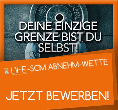 Bewerbungsgrafik des SC Magdeburg für die Life-SCM Abnehm-Wette.