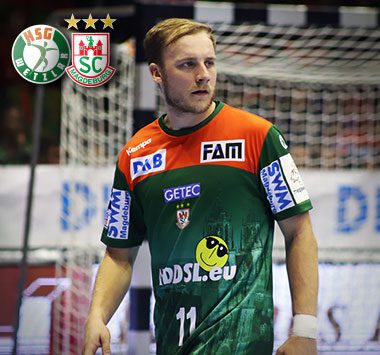 Daniel Pettersson vom SC Magdeburg auf dem Spielfeld.