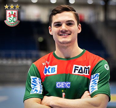 Porträt von Neuzugang Kay Smits im Trikot des SC Magdeburg.