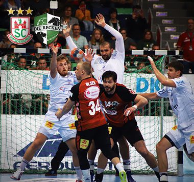 Morten Olsen (Hannover) am Ball im Zweikampf gegen die SCM-Abwehr.