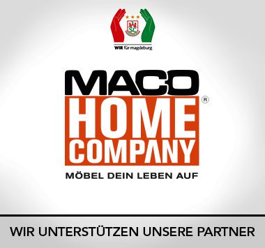 SC Magdeburg Infografik zur Unterstützung des Partners Maco Home Company.