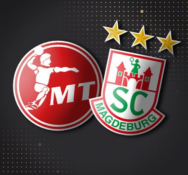 Logos von MT Melsungen und SC Magdeburg.