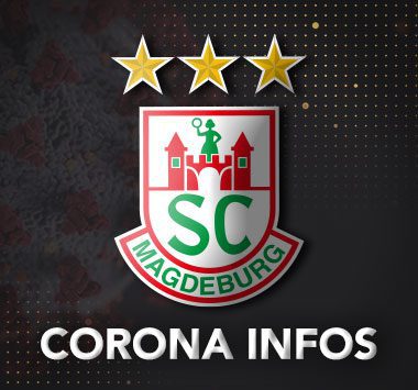 Titelgrafik „Corona Infos“ des SC Magdeburg.