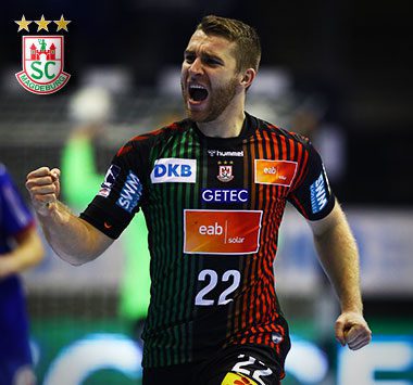 Lukas Mertens feiert emotional im SCM-Trikot.