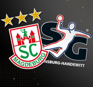 Logos von SC Magdeburg und SG Flensburg-Handewitt