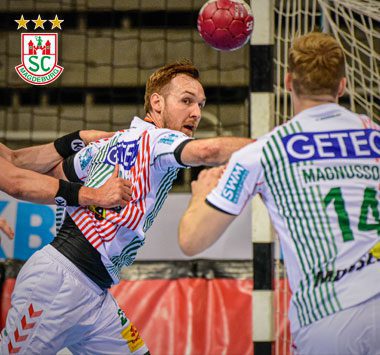 SCM-Feldspieler Ómar Ingi Magnússon (Nr. 14) in einer Spielszene gegen den Bergischen HC.