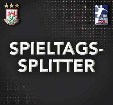 Spieltagssplitter grafik mit SCM und HBL logo