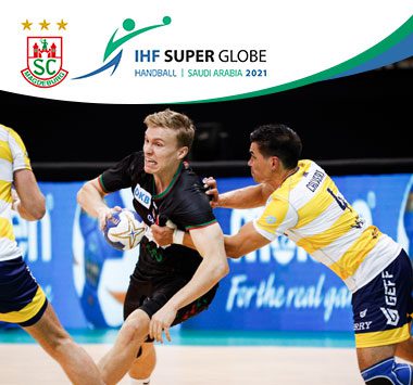 Gísli Kristjánsson im Durchbruch für den SC Magdeburg beim IHF Super Globe.