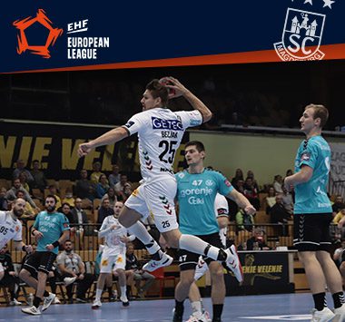 Marko Bezjak beim Sprungwurf im European-League-Auswärtsspiel gegen Velenje.