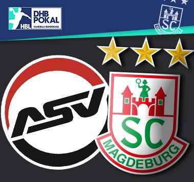 Die Vereinslogos von ASV Hamm-Westfalen und dem SC Magdeburg