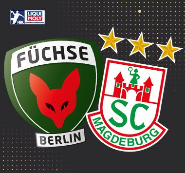 Logos von SC Magdeburg und Füchse Berlin