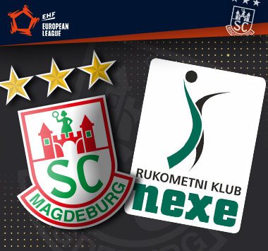 Die Vereinslogos von RK Nexe Nasice und dem SC Magdeburg