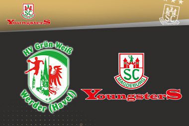 Begegnungsgrafik der SC Magdeburg Youngsters gegen den HV Grün-Weiß Werder (Havel).
