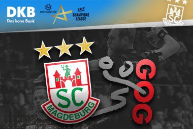 Vereinslogos des SC Magdeburg gegen GOG Handbold