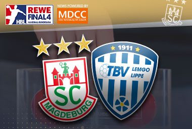 Vereinslogos des SC Magdeburg gegen TBV Lemgo Lippe