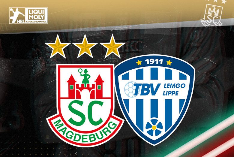 Vereinslogos des SC Magdeburg gegen TBV Lemgo Lippe
