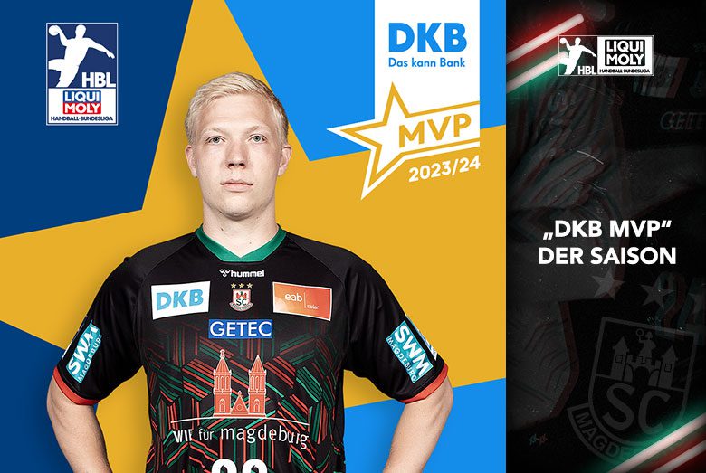 Grafik zur Auszeichnung von Magnus Saugstrup als DKB MVP der Bundesliga-Saison 2023/2024.