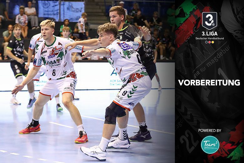Vorbereitungs-Grafik der SCM Youngsters in einer Spielszene beim Hummel Cup gegen Eintracht Hildesheim.