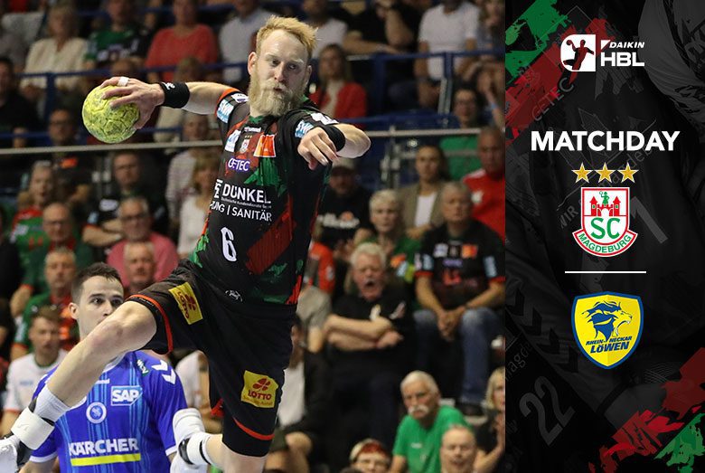 Matchday: Matthias Musche beim Sprungwurf im Spiel gegen die Rhein-Neckar Löwen.