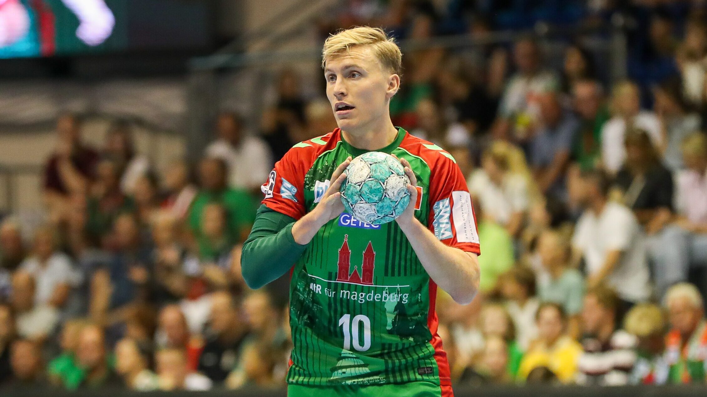 11.08.2026, xgox, Handball - Hummel Cup 2026 SC Magdeburg - GWD Mindenemspor, v.l. Gisli Kristjansson