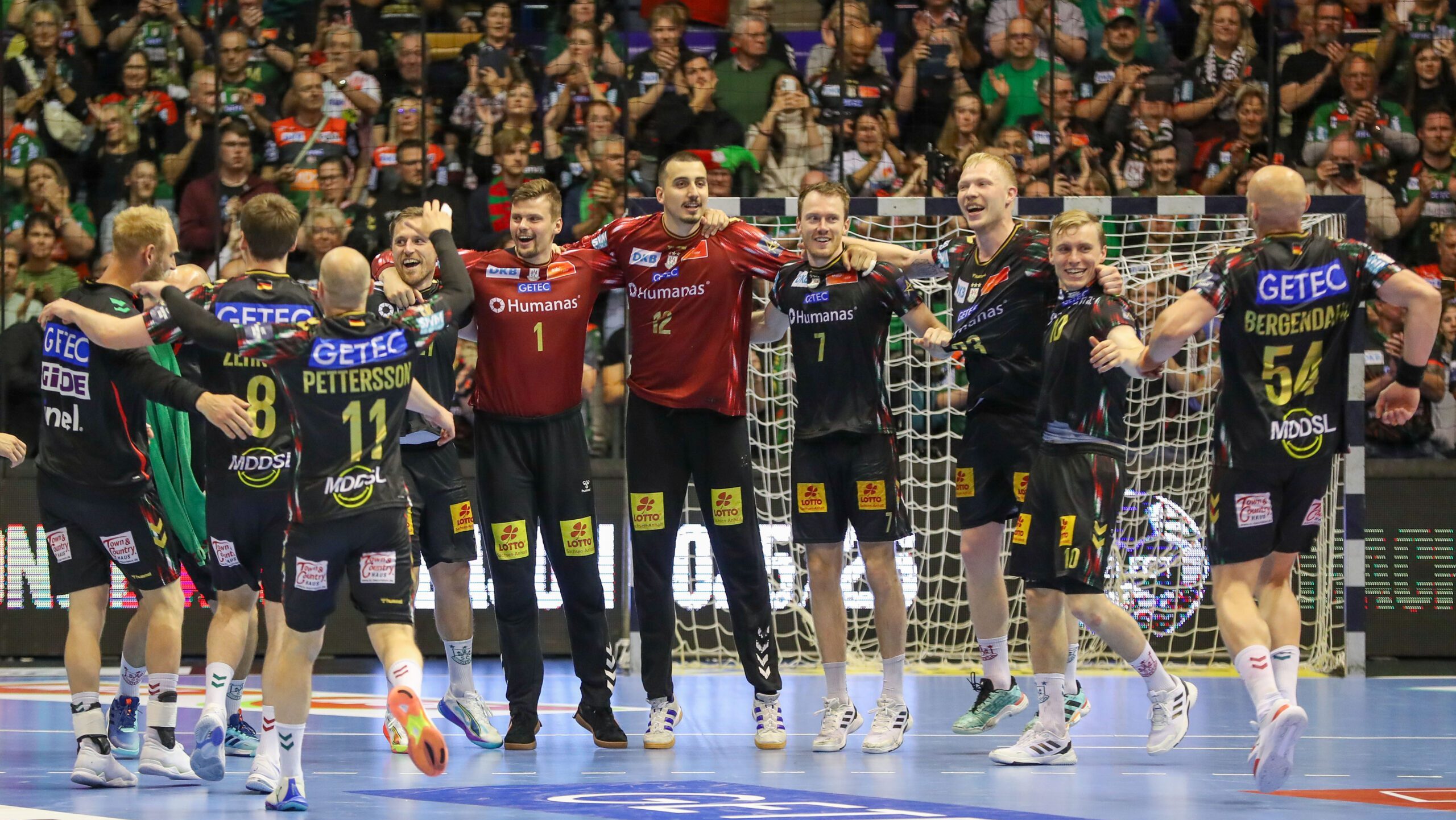 Team cheers home win Champions League 2026