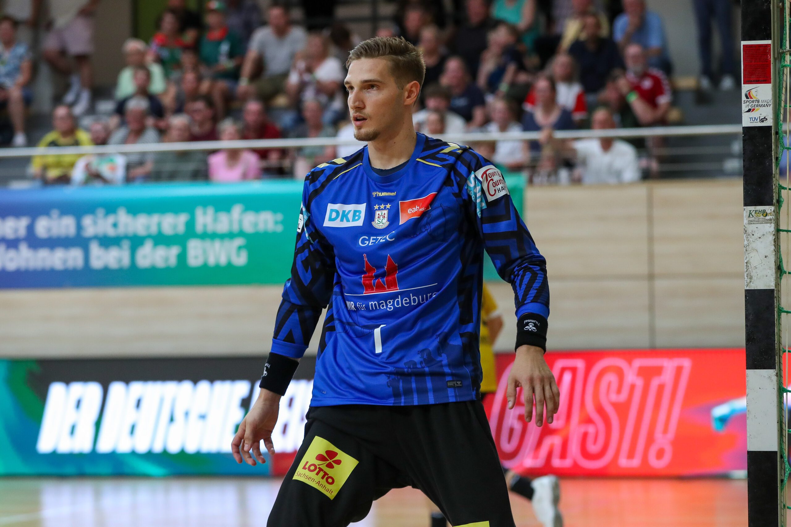 29.07.2026, xgox, Handball - Testspiel SC Magdeburg - HSC Coburg emspor, v.l. Dominik Kuzmanovic (Magdeburg, 1)