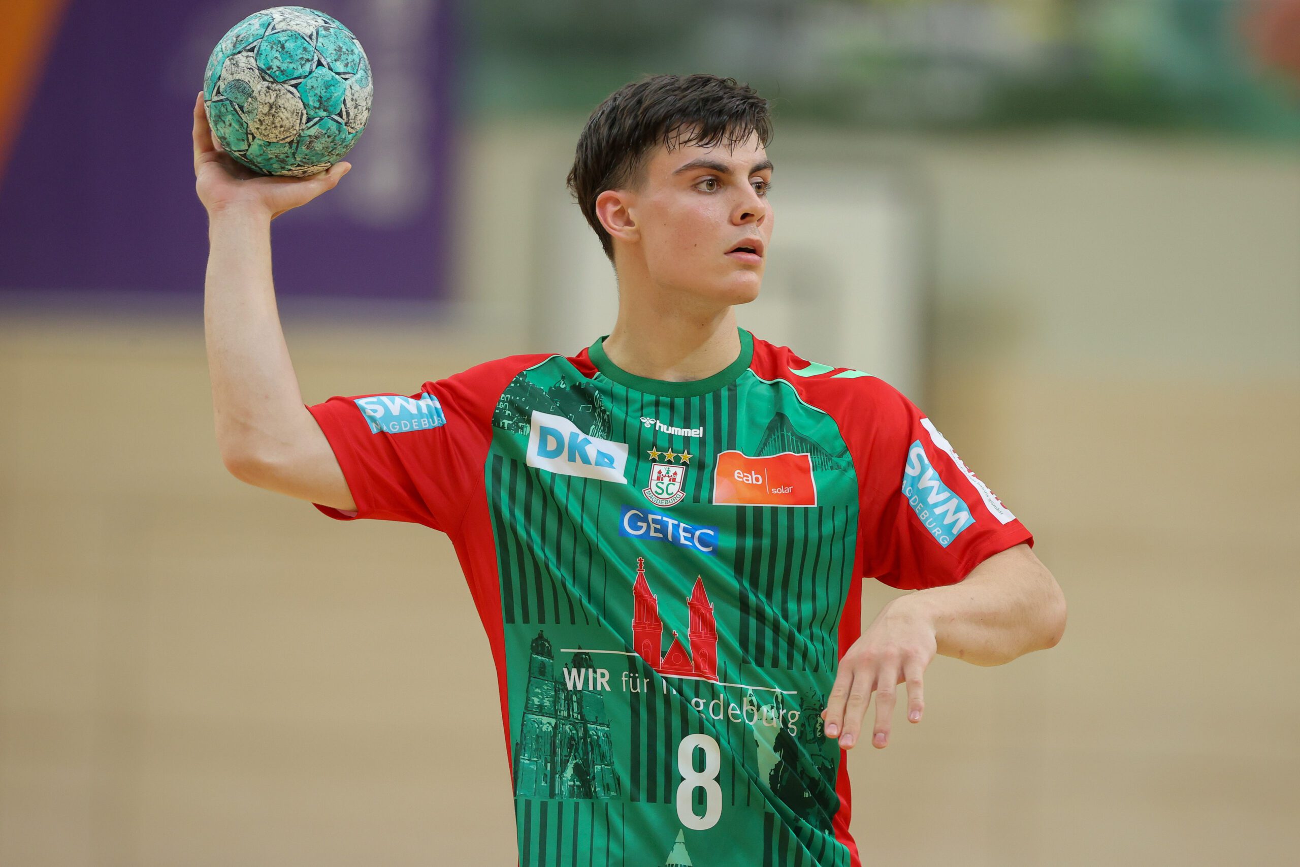 Handball Testspiel, SC Magdeburg - HSC 2000 Coburg v.l. Tim Thielicke