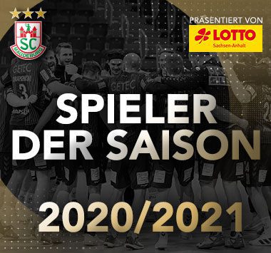 Titelgrafik zur Wahl „Spieler der Saison 2020/2021“ präsentiert von LOTTO.