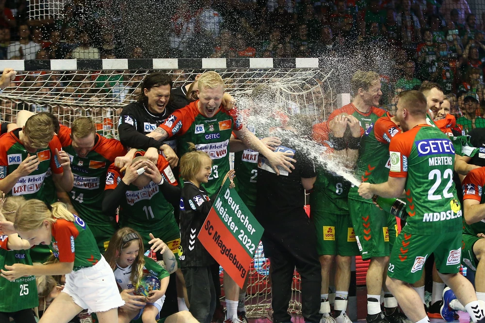 02.06.2022, SC Magdeburg feiert Meisterschaft in der GETEC-Arena
