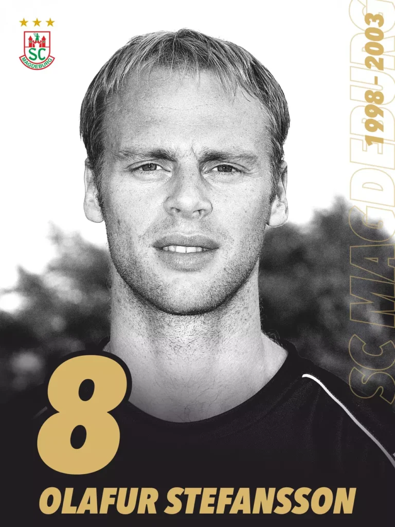 Hall of Fame Banner von Olafur Stafansson mit der Nummer 8.