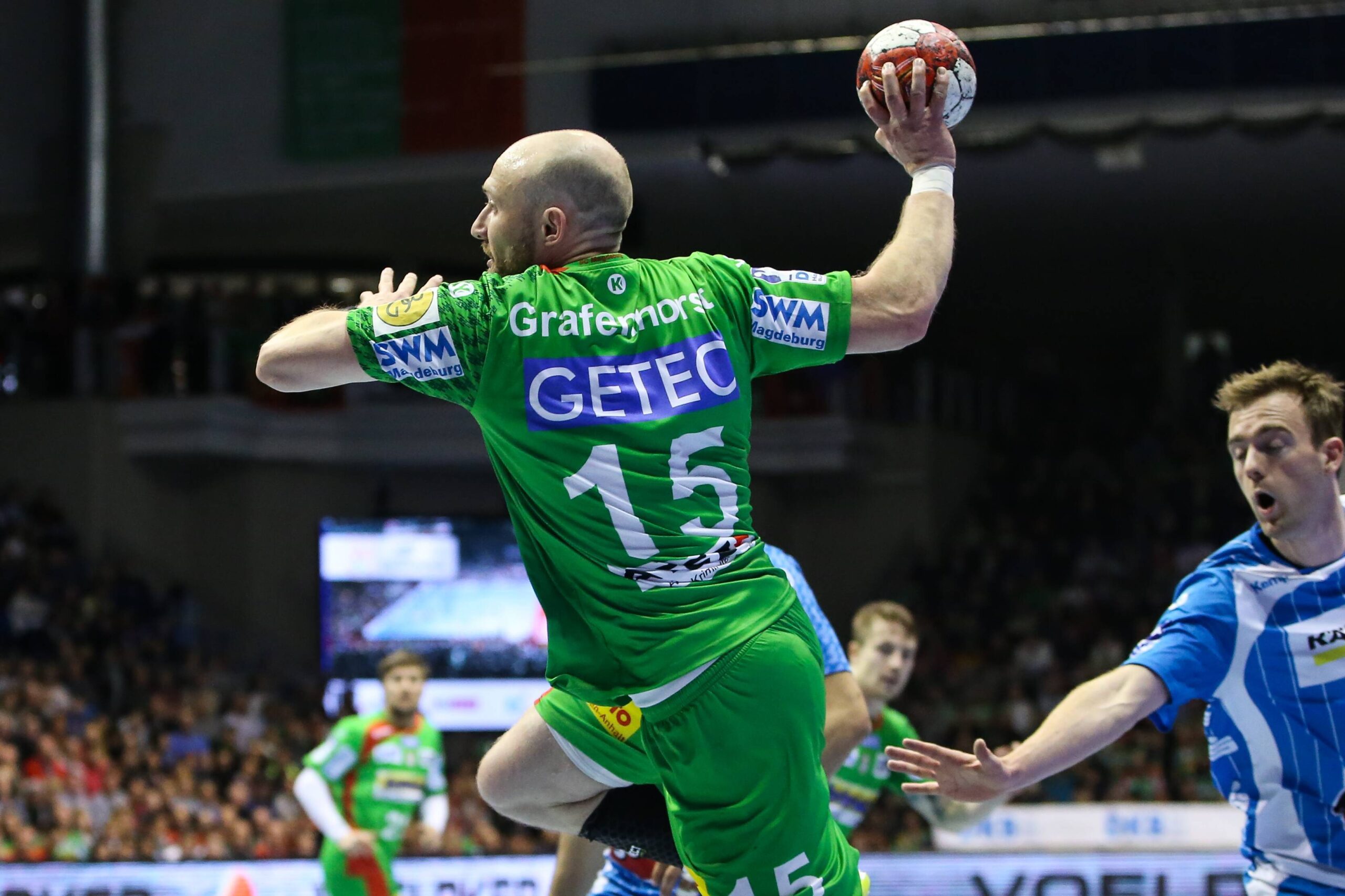 Yves Grafenhorst in der Handball Bundesliga Saison 2016-2017 beim Spiel gegen TVB 1898 Stuttgart in der GETEC Arena